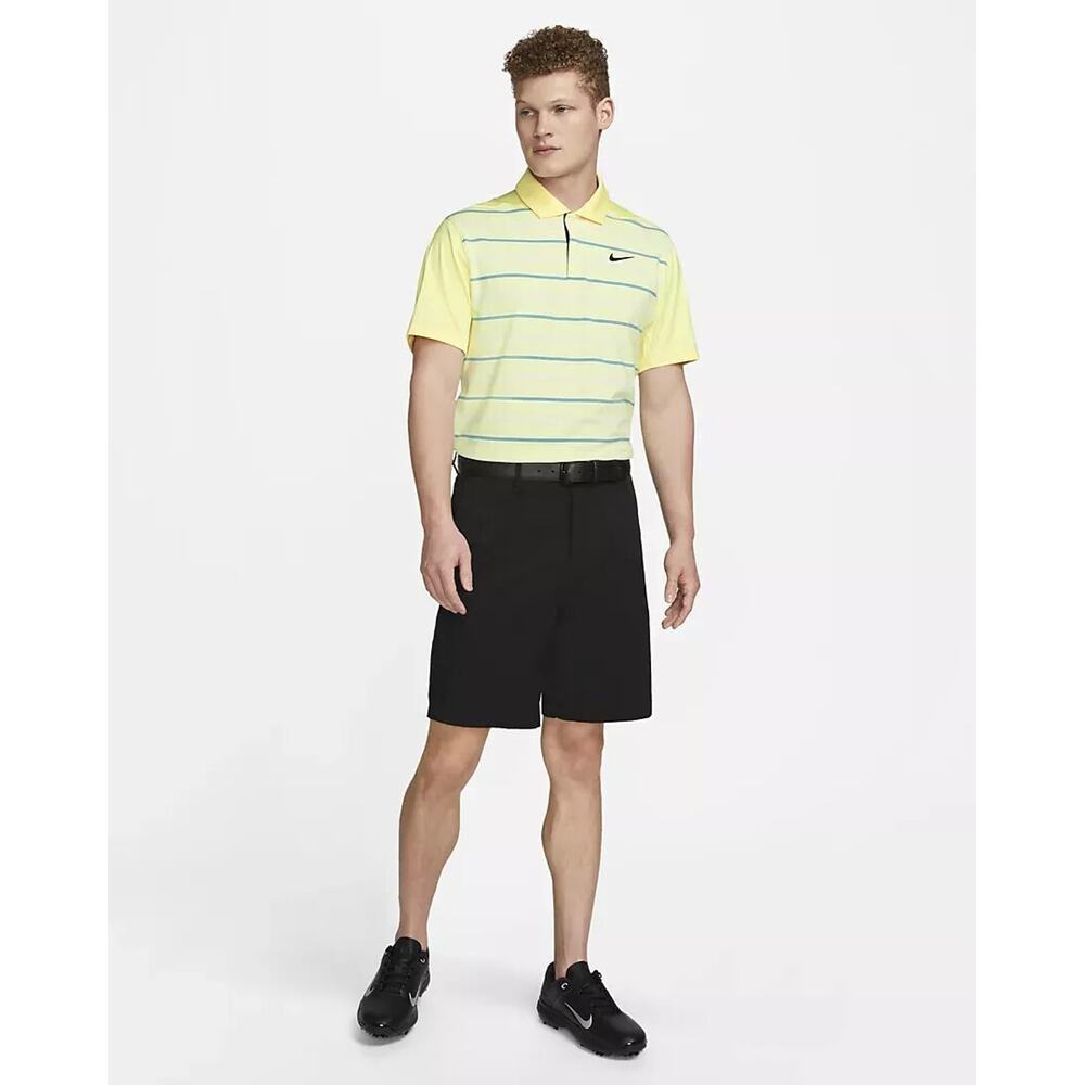 2023 Tiger Woods Striped Golf Polo Shirt Yellow Size Small NWT DR5318-821 $90 - Picture 5 of 5